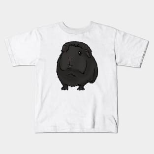 Black Crested Guinea Pig Kids T-Shirt